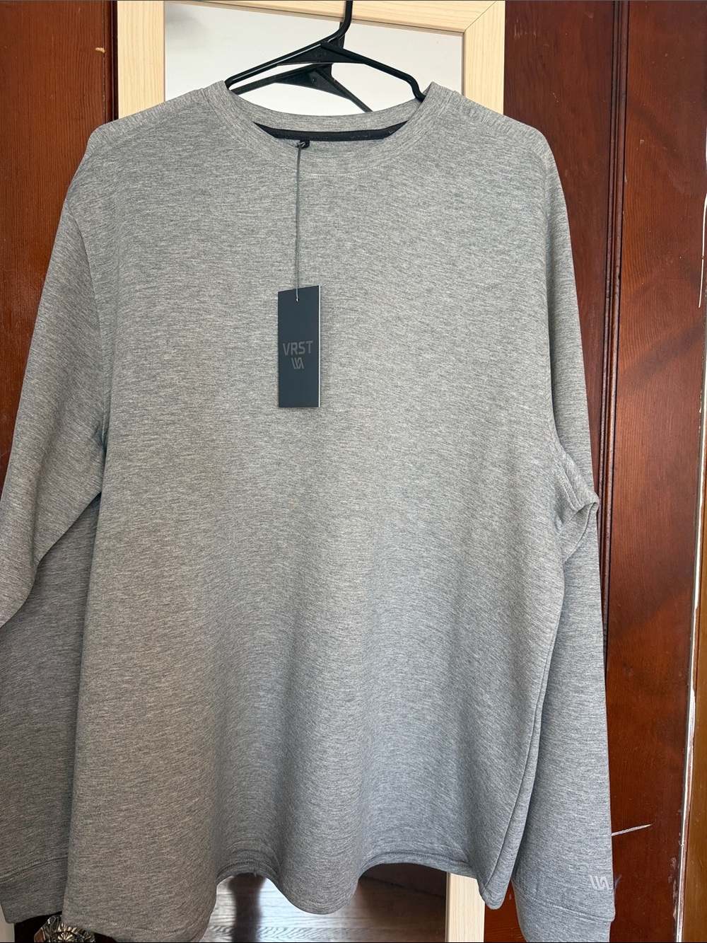NWT VRST Pinnacle Crewneck Mid Grey Heather w/ Side Pocket